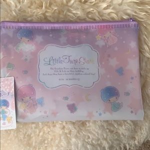 Little Twin Star Zip Cosmetic Pouch NWT